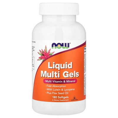 Now Foods Liquid Multi Gels 180 Softgels GMP Quality Assured