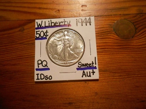 1944 Walking Liberty Silver Half Dollar AU+ SWEET!!!! PQ!!!! LOOOOOOOOK!!!!!!