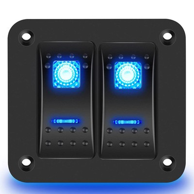 2 Gang Rocker Switch Panel 5Pin auf Off Pre-Wired Rocker Switch Wasserdicht3969