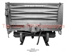 Detroit Toledo & Ironton 9001 Gondola End View Greenville Steel NEW 8x10 PHOTO