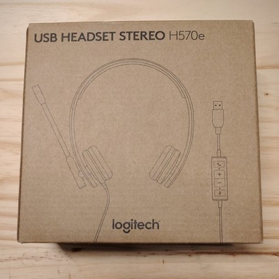 Logitech H570e USB Stereo Headset Noise Cancelling Microphone For Windows & Mac