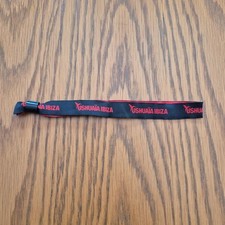 USHUAIA IBIZA 2026 WRISTBAND - BLACK / RED - IBIZA CLUB POSTERS - DJ MUSIC