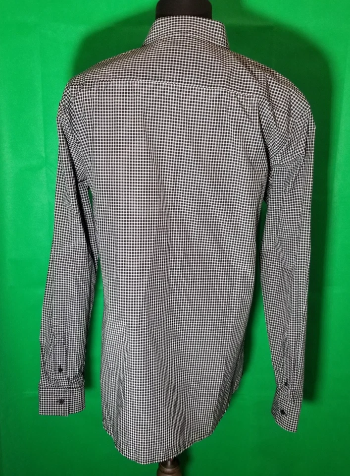 Sovereign Code Mens XXL Black White Plaid Faux Leather Accents Retro Western - Image 3 of 4