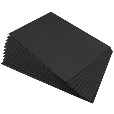 10er Pack A4 EVA Schaumstoffplatten in Schwarz - L30 x B23cm - 2mm dicke