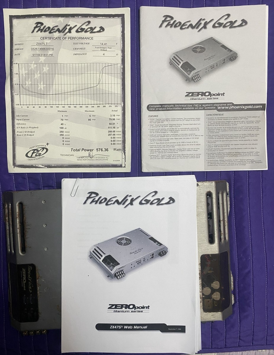 その他 E-Phoenix Nice VTG 90s Phoenix Gold 🐦‍🔥 ZX250 Car Stereo Amplifier Old