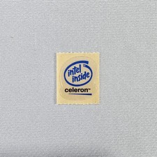 Genuine Intel Inside Celeron Badge Emblem Sticker Decal Vintage 1998   2004 Era
