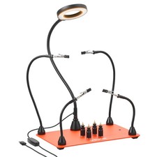 VEVOR Magnetic Helping Hands Soldering Station 3X LED Magnifying Lamp 4 PCB