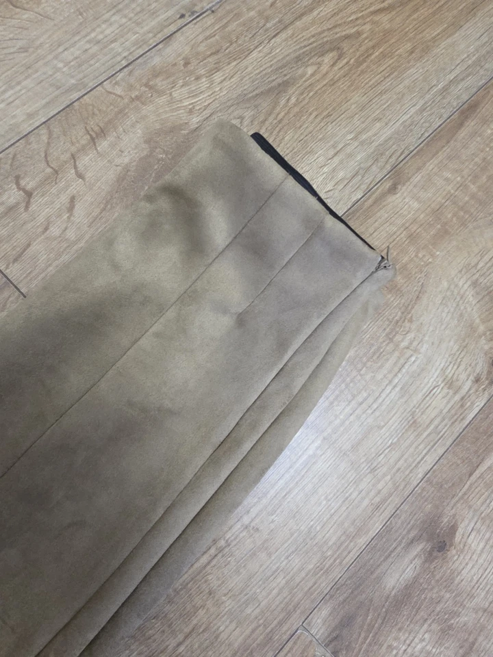 Zara Brown Faux Suede Stretch Skinny Leggings Size S Used Good Condition  - Image 3 of 4