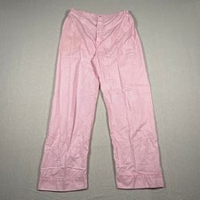 Vintage Red Gingham 70s button fly straight leg lightweight pants sz xs