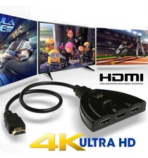 3 in 1 out HDMI Switch Hub 2K 4K 3D Splitter TV Switcher Adapter for HDTV PC USA
