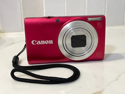 Canon PowerShot A4000 IS HD RED Digital Camera Battery/Charger/SD Card