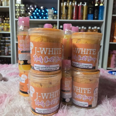J - White  3D Whitening Half-C Soap  Remove Any Skin  Blemishes, Remove Stretch