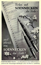 Anzeige/Werbung/Reklame 1953 : SOENNECKEN F&Uuml;LLHALTER/KUGELSCHREIBER