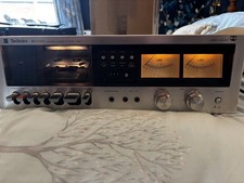 Technics Stereo Cassette Deck 630 Silver and wood with Headphone Jack