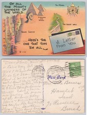 1940 World Wonders Postcard: Grand Canyon, Py...