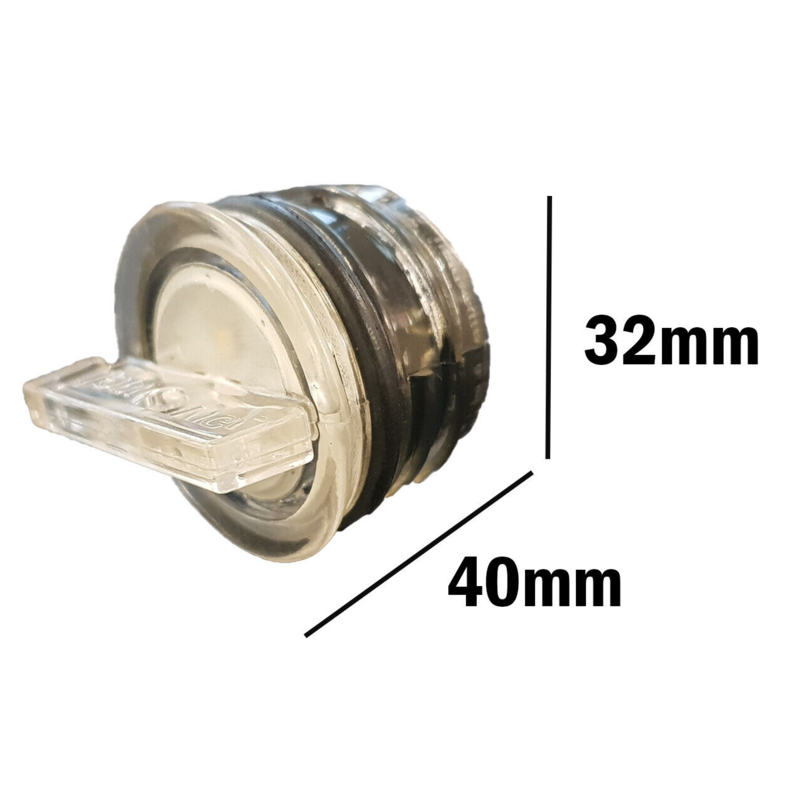 Blue LED Bung Light with Base Mount 12V Marine Tinned Wire Fully