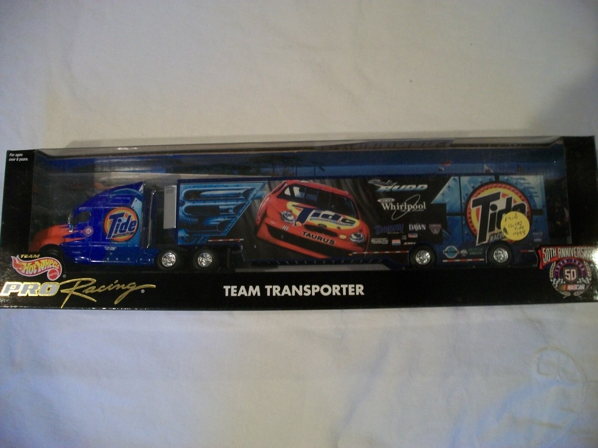 Hot Wheels Pro Racing Team Transporter #10 TIDE RICKY RUDD DieCast