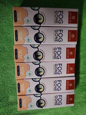 Lot of 6 Optix 55 Fog Gone Eye Glass - Eyewear Anti Fog Spray Bottles 2 fl. oz. 