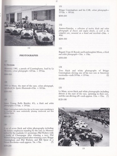Cunningham Library & Auto Art Collection Auction Catalog Christies Aug 1993 - Picture 9 of 9
