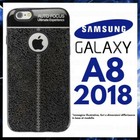 COVER RIGIDA PER SAMSUNG GALAXY A8 2018 CUSTODIA NERA  ANTIURTO