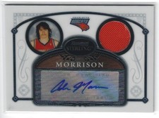 ADAM MORRISON BOBCATS LAKERS GONZAGA BOWMAN STERLING AUTO AUTOGRAPH JERSEY CARD