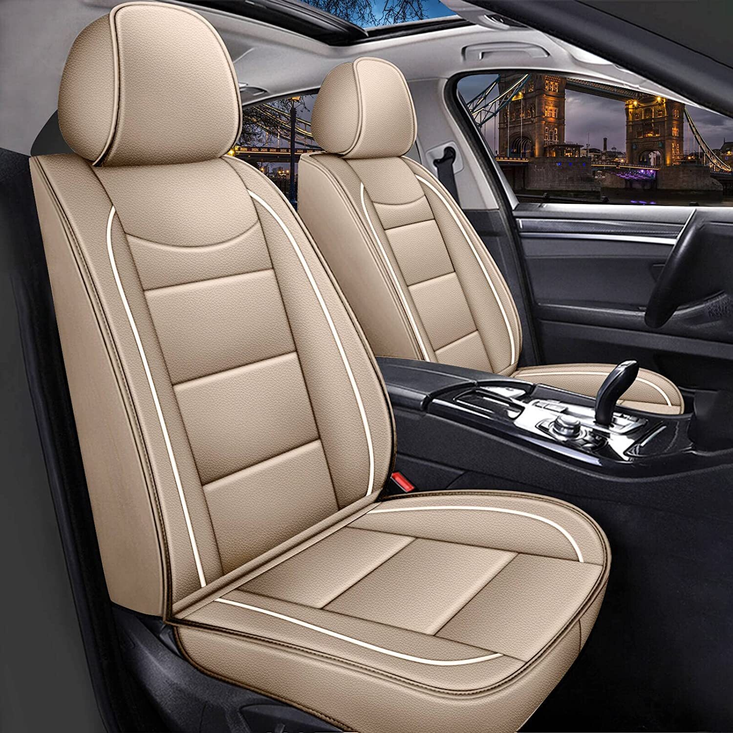 Car Seat Covers Full Set PU Leather Cushion Pad For MITSUBISHI Lancer 2012-2017