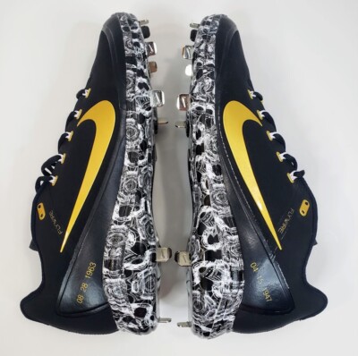 Nike Flywire Black History Month BHM Black Gold Baseball Cleats 14 AO3625-077 | eBay