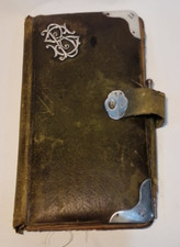 Antique Silver edged Card Wallet / note case Thomas de la Rue & Co 1897 S.B B.S