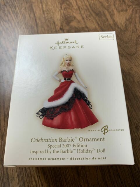 2007 Hallmark Celebration Barbie Christmas Ornament 8th in Series for sale online