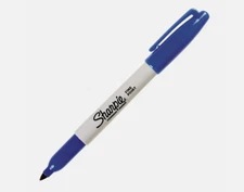 BLUE Sharpie fine point markers 30002 PACK OF TEN (10) FREE S&H! BRAND NEW!