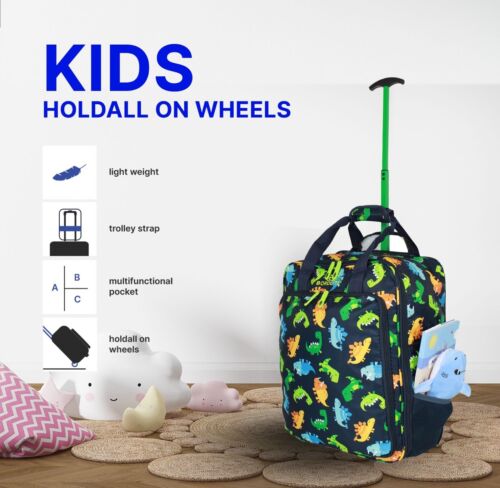 Ryanair Approved Cabin Bag Under Seat Baggage 40x25x20cm Kids Luggage On Wheels - Picture 15 of 62