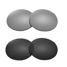 Walleva Two Pairs Polarized Lenses For Oakley Madman - Titanium  Black