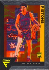 Killian Hayes RC 2020-21 Panini Flux Basketball Chrome Rookie Card #216 Pistons
