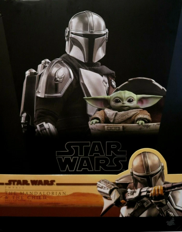 Figura de acción de lujo Star Wars The Mandalorian & Child Hot Toys escala 1/6 nueva Foto 2 de 4