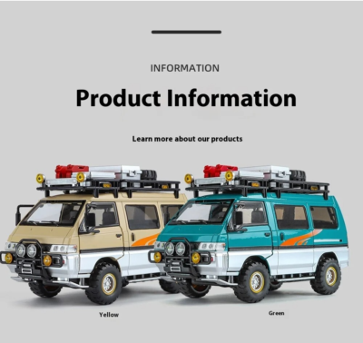 1:24 Diecast Alloy Metal Car Mitsubishi Delica Off Road Four