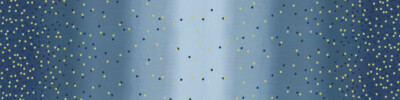 OMBRE CONFETTI METALLIC NEW Nantucket Navy Quilt Fabric 10807-321M by 1/2 Yard