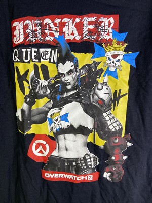 NEW Overwatch 2 Junker Queen Licensed Graphic Print Tee T-Shirt