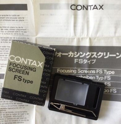 Contax Focusing Screen FS Typ FS-6 Raster matt für RTSII mit englischer Anlei...