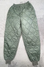 US Military Quilted Trousers Mens Small Green USAF CWU9/P Vintage DSA-1
