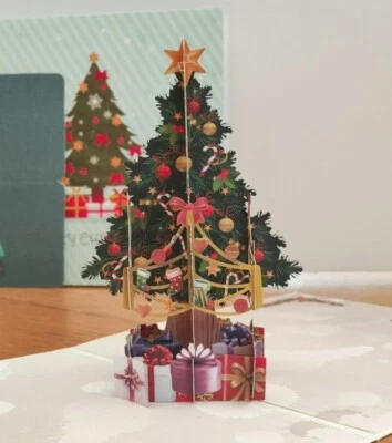 77NN88 3D Pop up an Iconic MERRY CHRISTMAS Card Seasonal Greeting Occasions XMAS LOVE