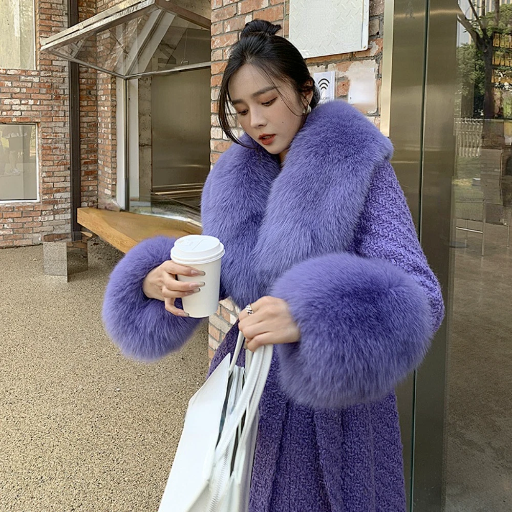 Purple 2024 fur coats