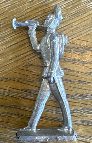 Soldatino Piombo Vintage Marcia Con Corno Raro Piombo Massiccio Da Collezione No Vernice 3” - Foto 2 di 6