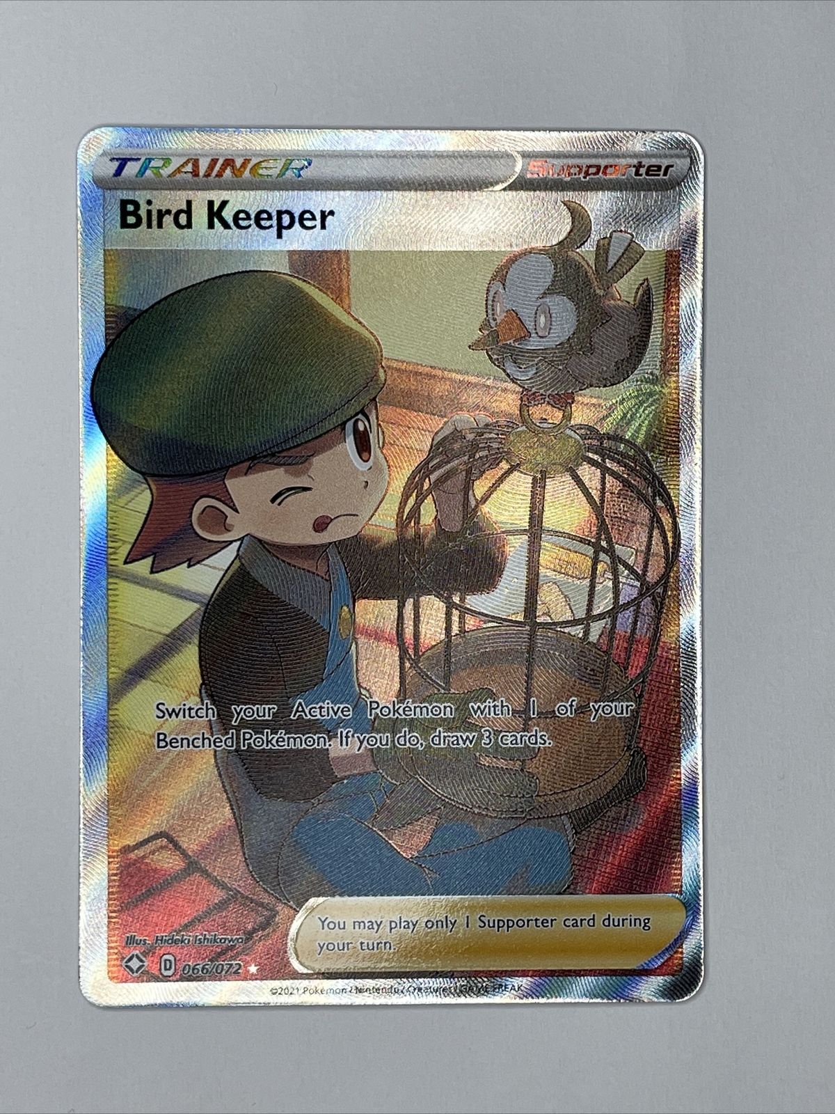 Bird Keeper - 066/072 - Full Art - Pokemon Shining Fates - Rare Holo Card Mint e