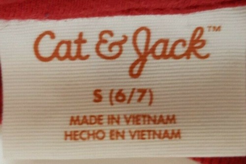Cat & Jack Long Sleeve Crew Neck Shirt Red (Size: S/6-7) - Picture 3 of 3