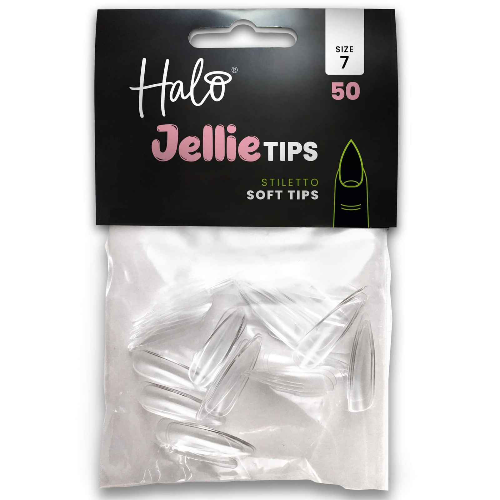 Halo Stiletto Jellie Tips - Size 7