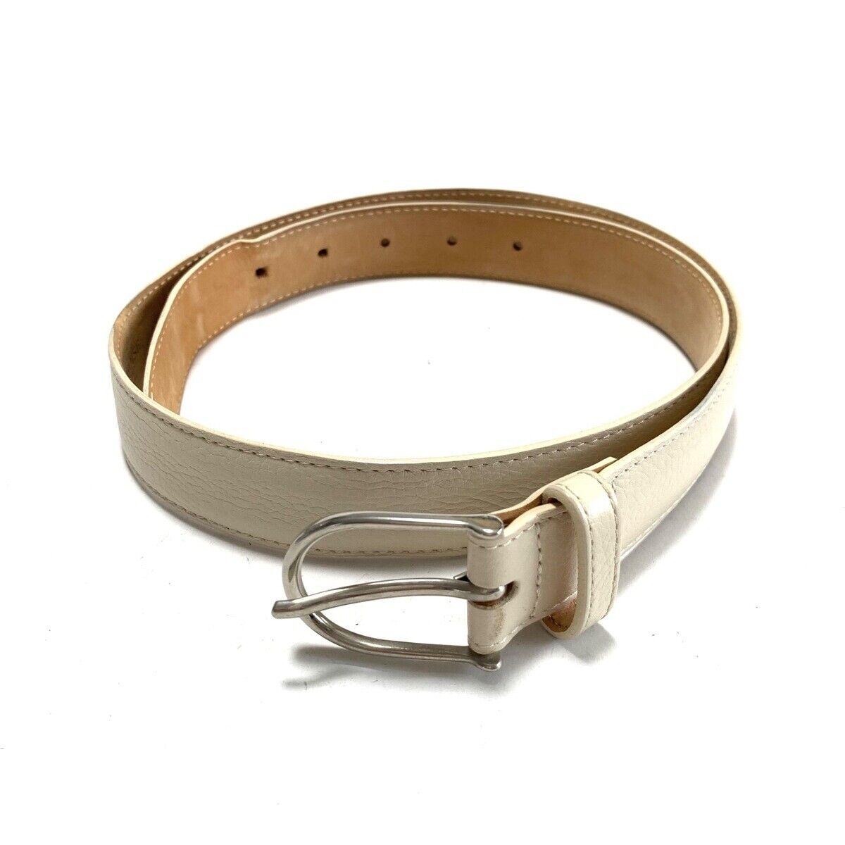 Auth AMBOISE - Cream Leather Belt | eBay Auth AMBOISE - Cream Leather Belt | eBay