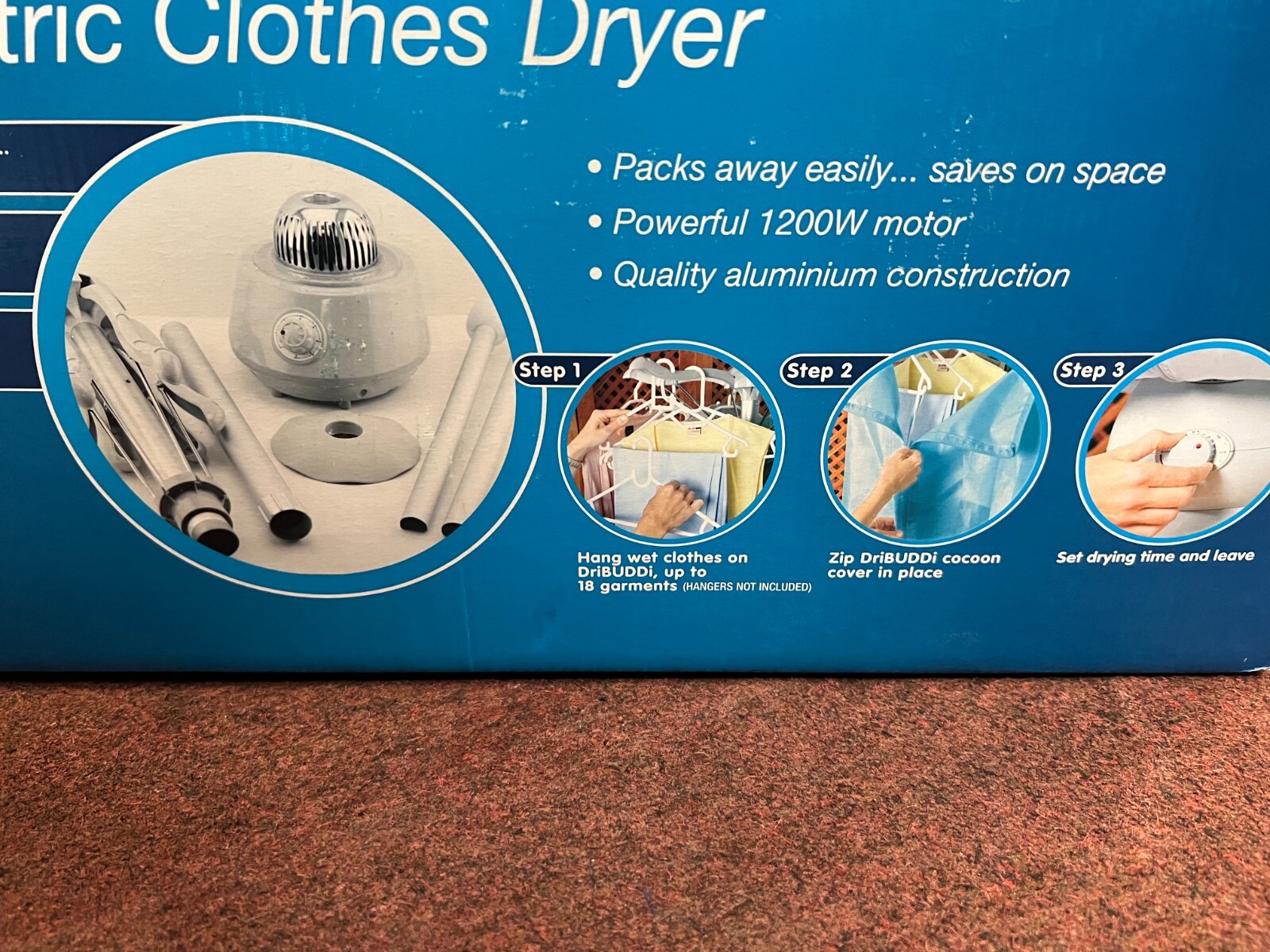 JML 10KG DriBUDDI Air Electric Clothes Dryer, 10kg 1200W White