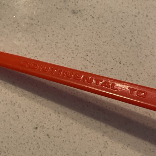 VTG Swizzle Sticks Continental Airlines to New Orleans Red Jazz NOLA Bourbon St. - Picture 6 of 6