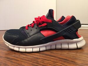 Nike Huarache Free Run 2012, Obsidian Blue/Action Red, 487654-400, Men's  Size 12 | eBay