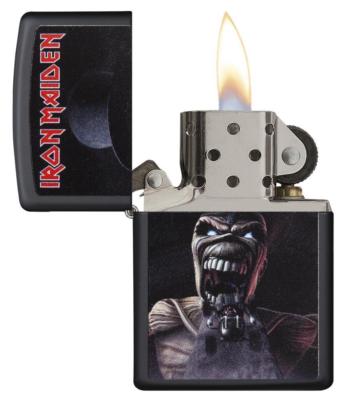 Zippo Windproof Iron Maiden Lighter With Logo & Skeleton, 29576